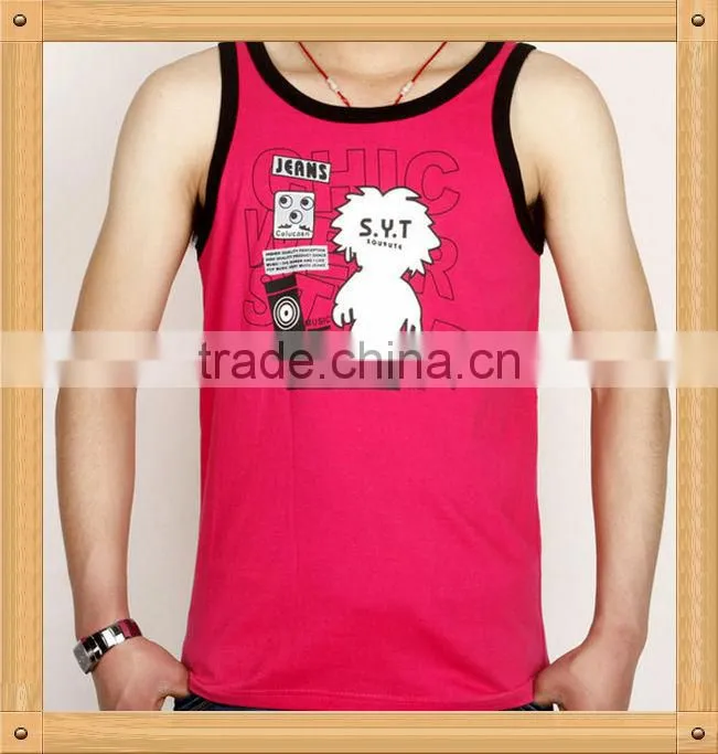 printed cotton singlet men