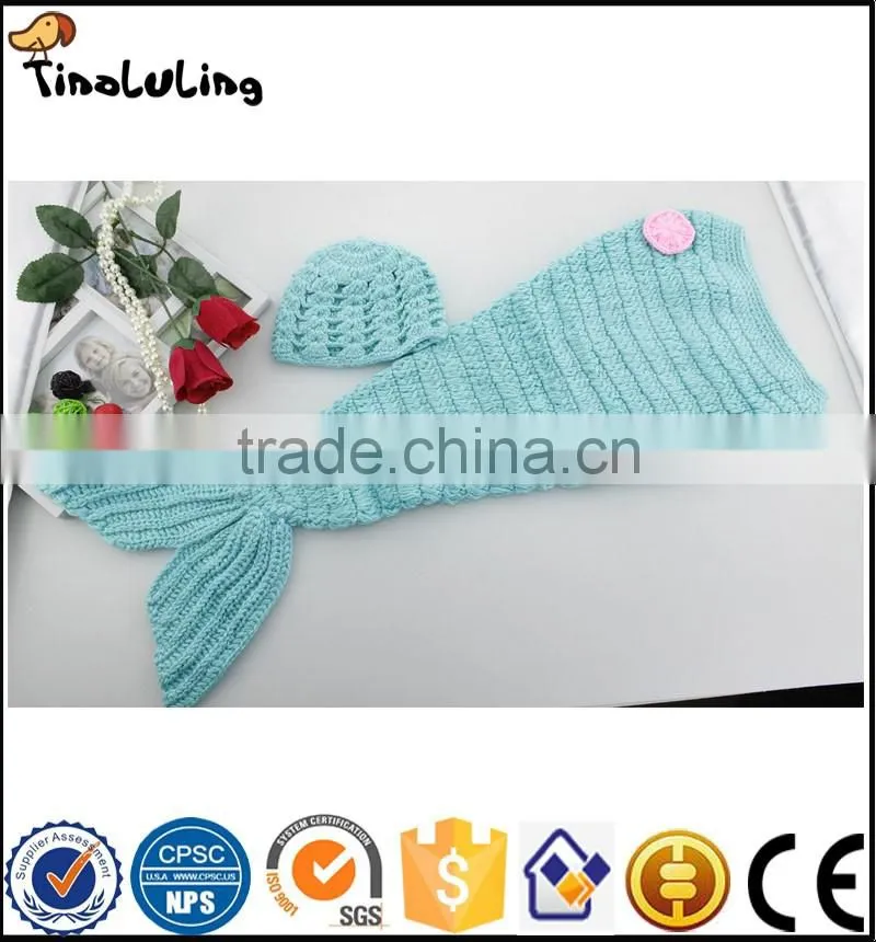 Tinalulling Cute Handmade Baby Mermaid Photography Props Costumes for newborn