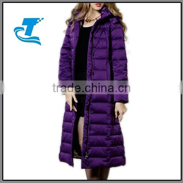 Women Plus Size Down Jacket Purple