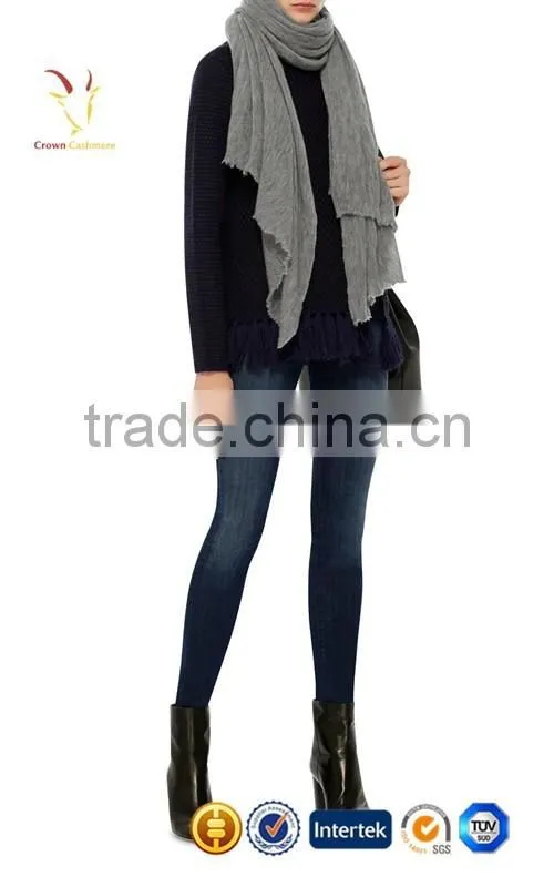 Best Selling Anti-pilling Plain Cotton Cashmere Scarf and Shawl 2016