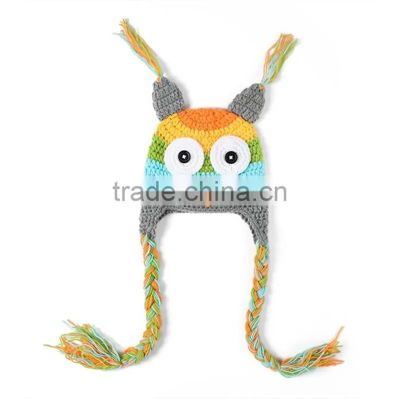 Baby Animal Owl Hat Pattern Photography Props animal photo props for newborns