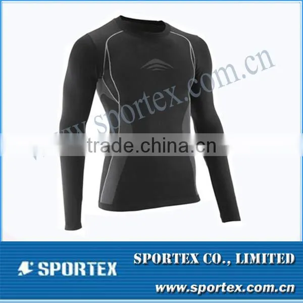 new design seamless compression top for men, mens seamless compression wear, seamless tech compression wear