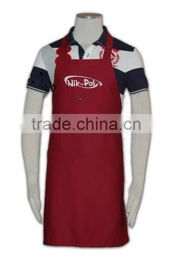 2015 design wholesale promotional solid color disposable red apron