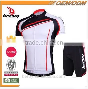 BEROY man's bulk wholesale cycling suits, fast drying set short sleeve cycling clothing suit