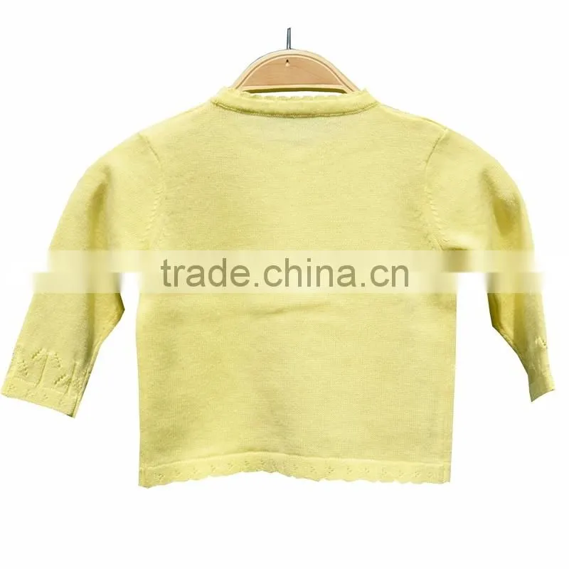 Wholesale Long sleeves Round Neck High Quality Girl Sweater Cardigan
