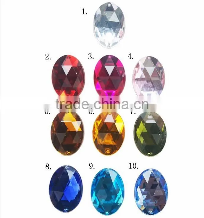 D&D 20pcs Mix Crystals Flat Back Rhinestones for Clothes Acrylic Beads Jewelry Decorations Sewing Accessory