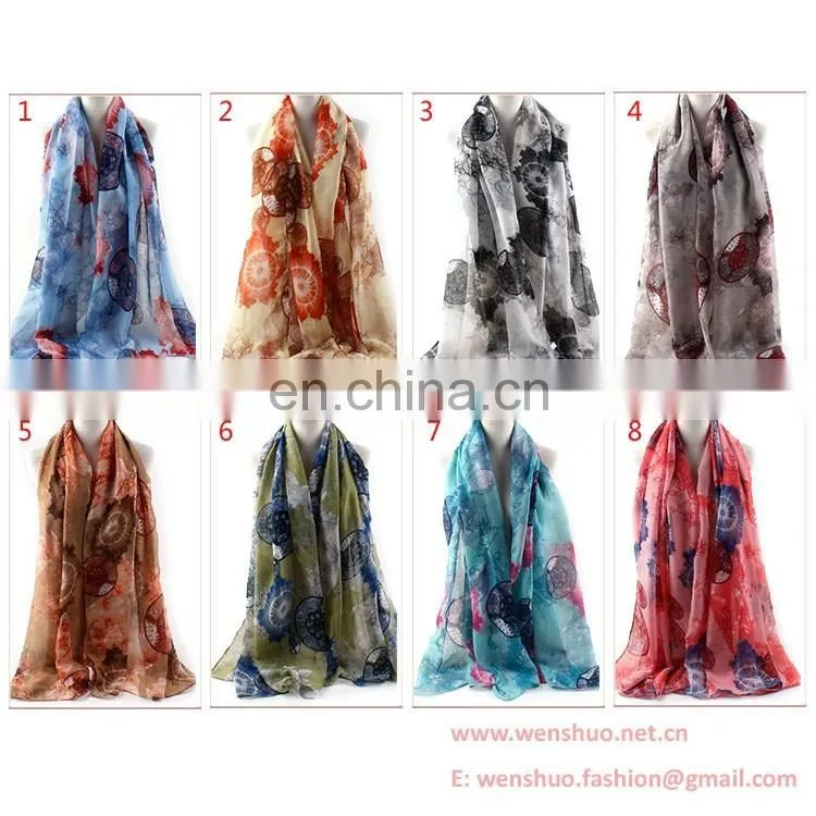 2016 Spring New Splash-ink Circle Printed Tippet Scarf Wholesale