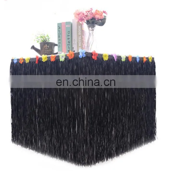 Hawaiian Table Skirt Luau Hibiscus Table Hula Skirt