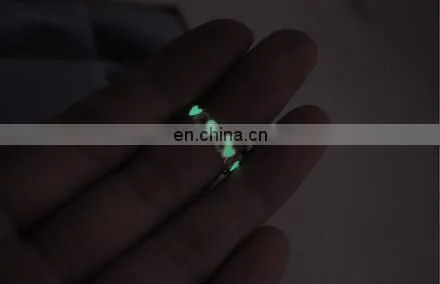 Heart Luminous Ring Glow In The Dark Ring Adjustable Ring