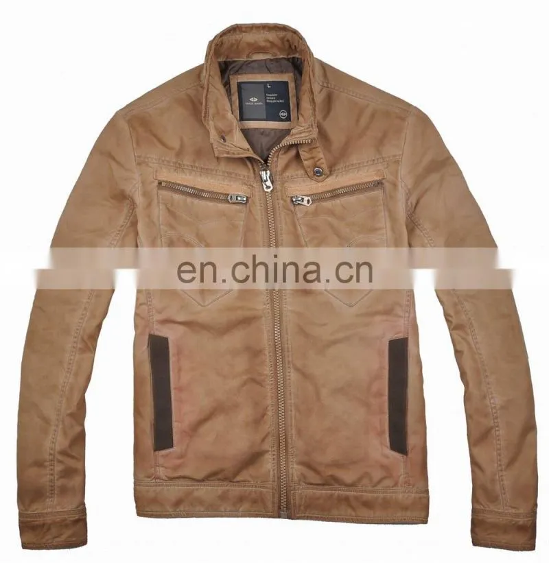 2015 lastest fashion high quality cheap leather jacket China