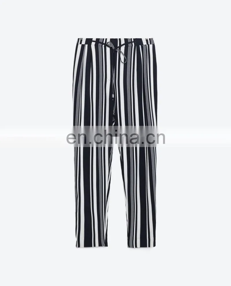 high quality new fashion women hip hop stripe pants