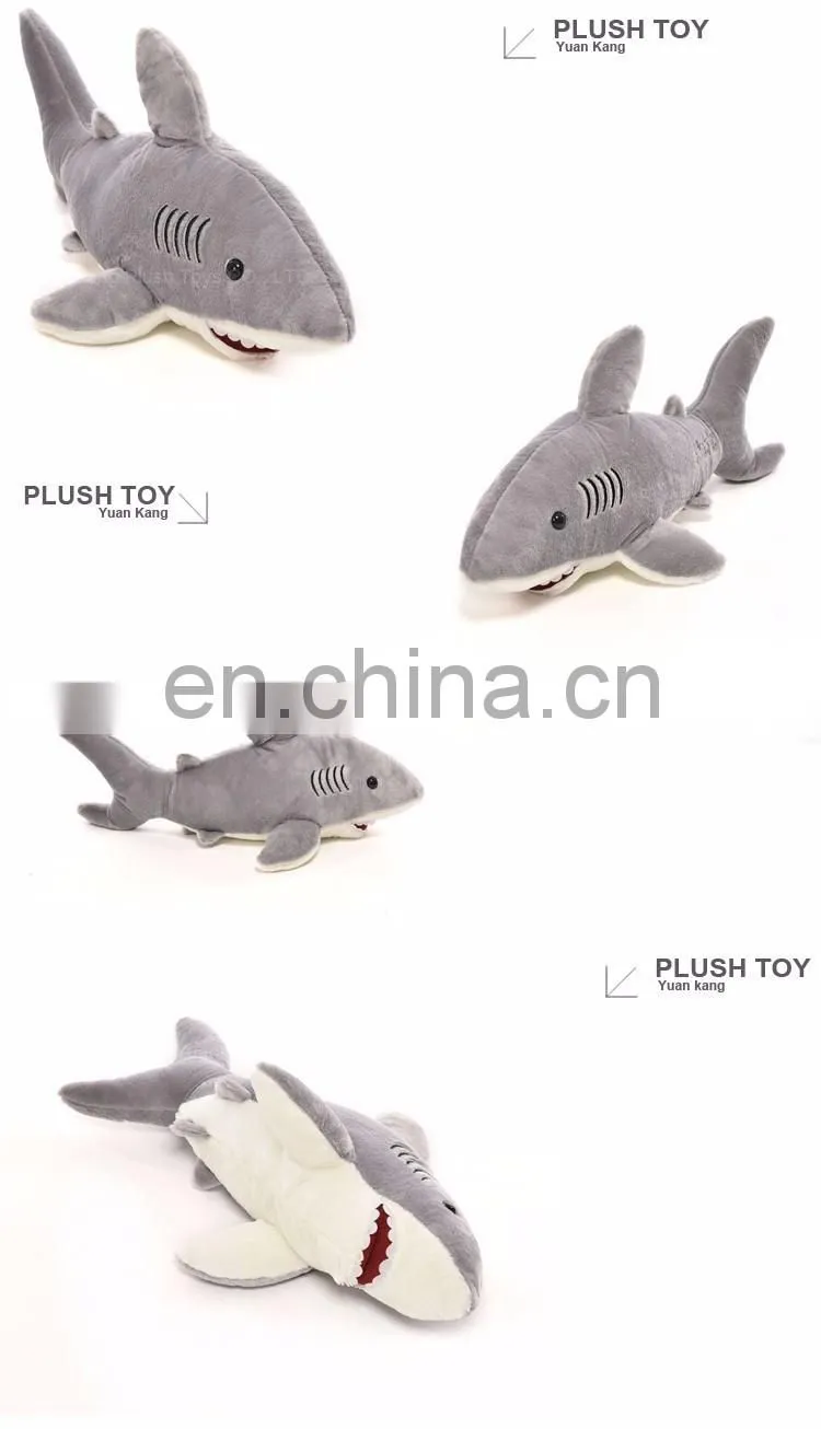 New arrival larger stuffed plush shark toy animals toys