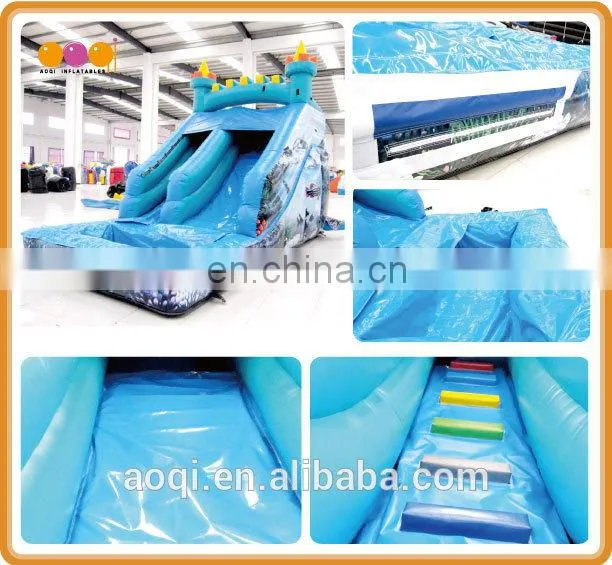 AOQI different design with free EN14960 certificate inflatable water slide castle