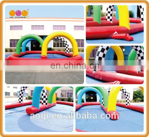 AOQI commercial use inflatable race track sports game for sale