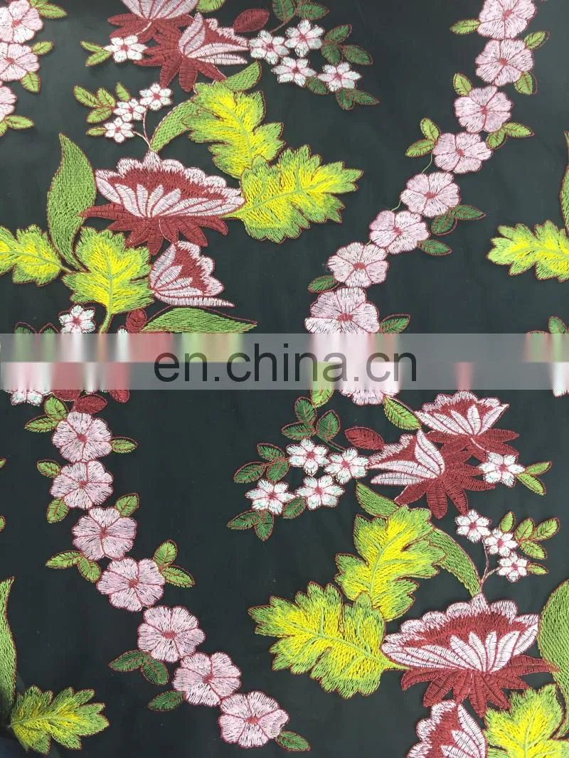 wholesale embroidry lace fabric textile lace factory