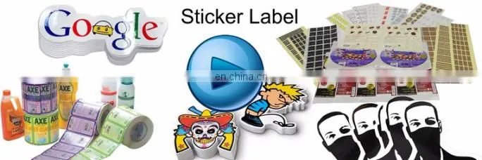 custom logo waterproof label printing clear/transparent sticker