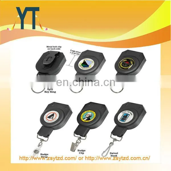 Pure Black Colour Rectangle Badge Reel