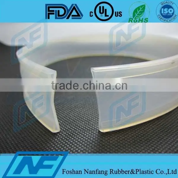 silicone material transparent rubber strip
