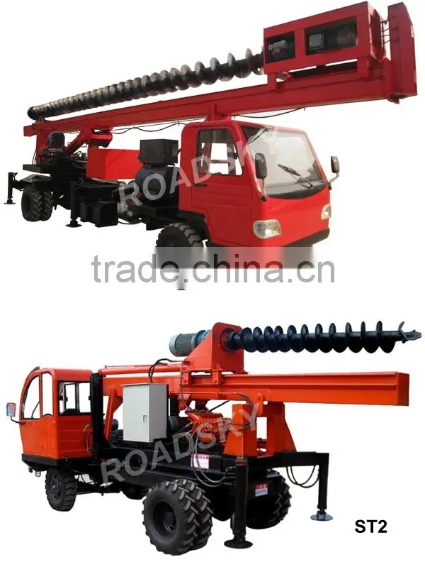 Solar Truck-Mounted Rotary Rig For Solar Park