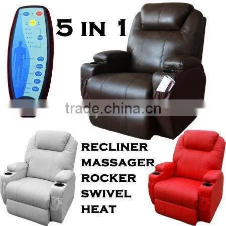 WorkWell best selling cheers pu leather sofa recliner vibration massage sofa armchair Kw-FU13