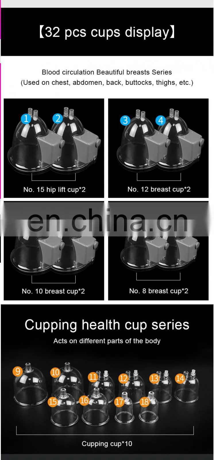 Factory price Breast massage therapy nursing instrument Vacuum Enlargement Microcurrent meridian dredging Butt Lifting machine
