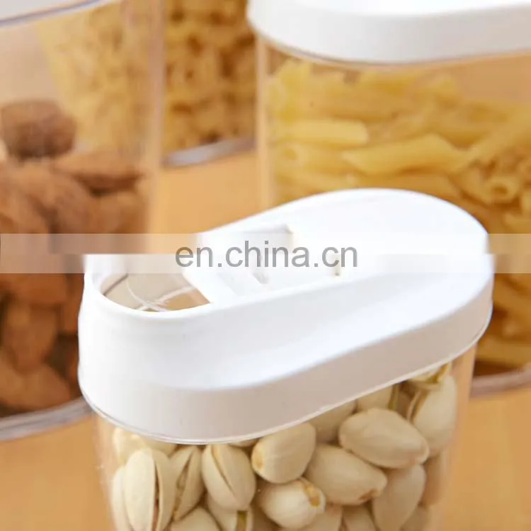Bpa Free 10 Pieces Stackable Plastic Kitchen Food Storage Containers Set With Pour Lids For Cereal Candy Nuts Beans