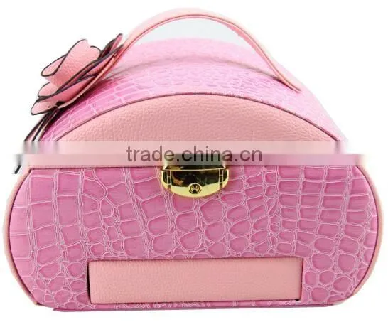 Luxury Pink jewelry box with drawers/key lock,luxury jewelry gift boxes,multi-drawer jewelry box