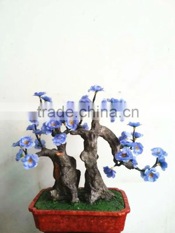 Indoor lighted LED artificial orchid bonsai tree