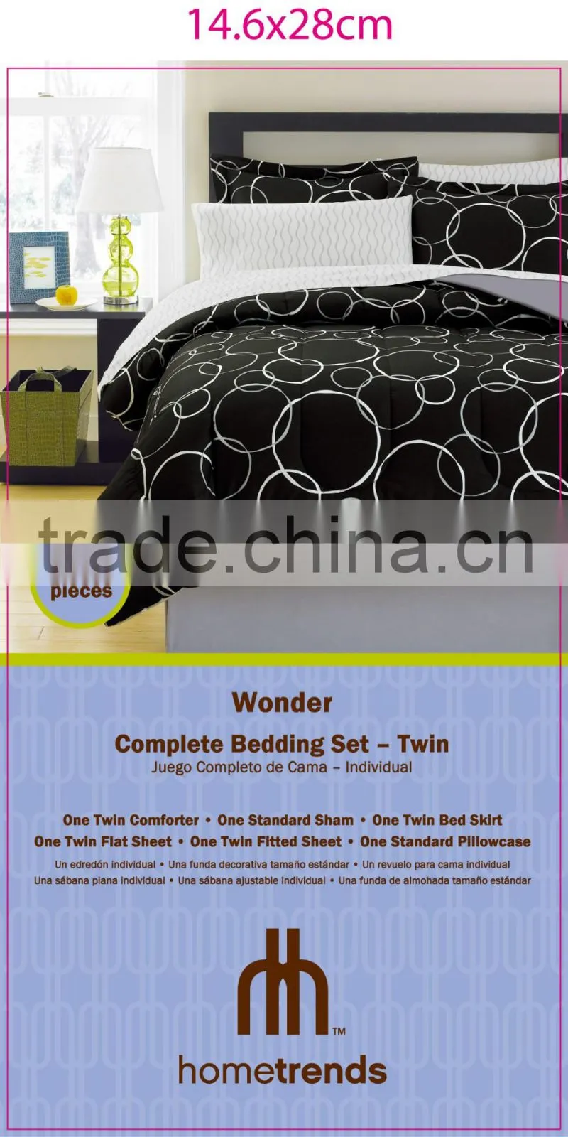 Printed polyester cotton Cheap order type stock bedding sets