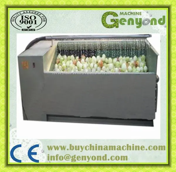 Factory Genyond Hot Sales Industrial Full Automatic Onion Peeler Peeling & Roots tails Two Edds Cutting Machine