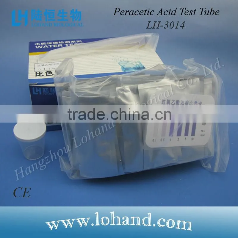 Hot sale lab 50 tests Peracetic Acid test tube