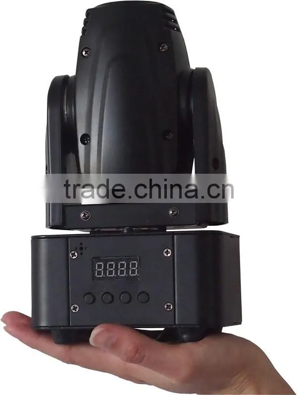 Disco Mini moving head beam light 10W cool white Led Pan:540 degree Tilt:270 degree Power:40W