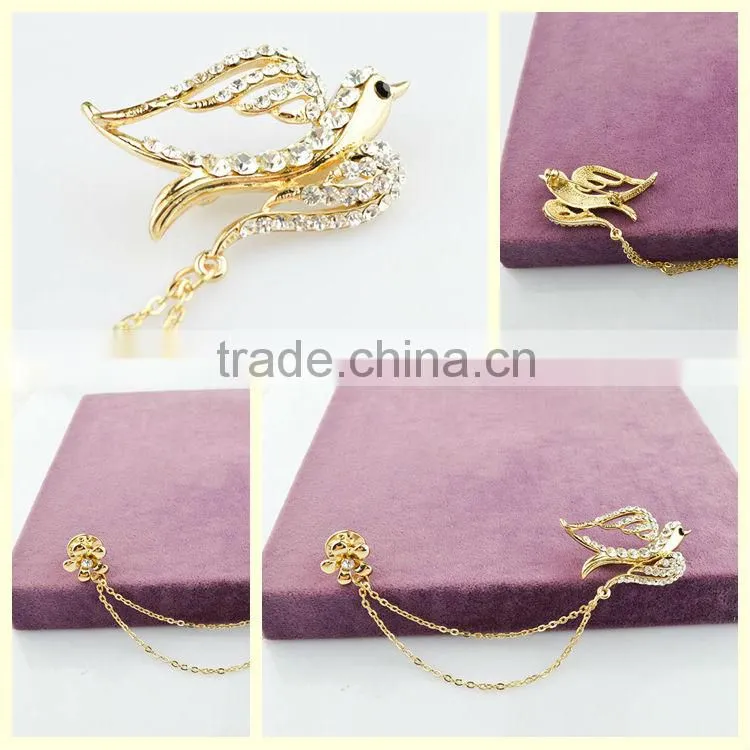 Wholesale decoration animal swallow bird brooches pin jewelry