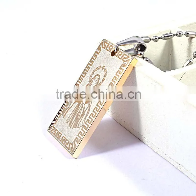 Factory Wholesale Charm Stainless Steel Pendant Jesus Tag Pendant