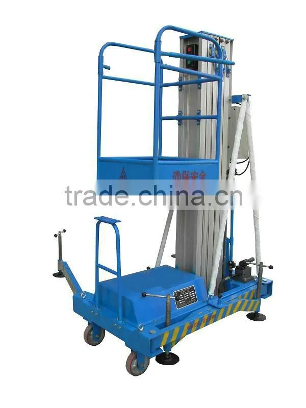 10 meters Aluminum working platform double mast/lift platform