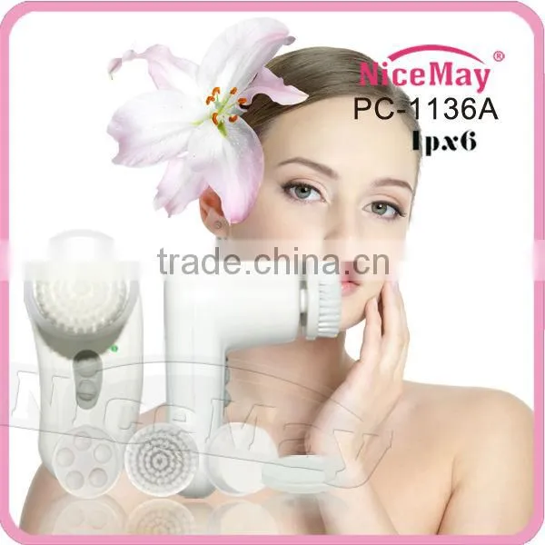 6 in 1 facial cleansing brush