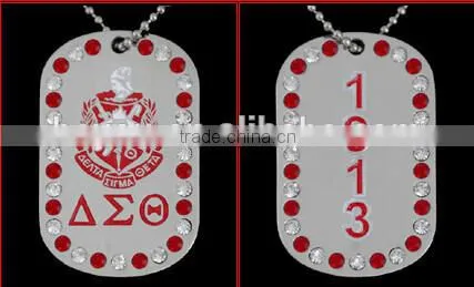AKA Greek Double Sided Alpha Kappaa Alpha Sorority custom dog Tags logo Jewelry necklace
