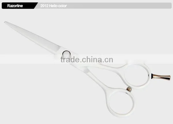 RAZORLINE R8W/ White Teflon Coating/ white hair scissors