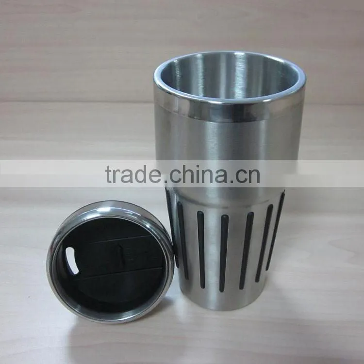 Stainless steel double wall 16oz travel tumblers car mugs without handle