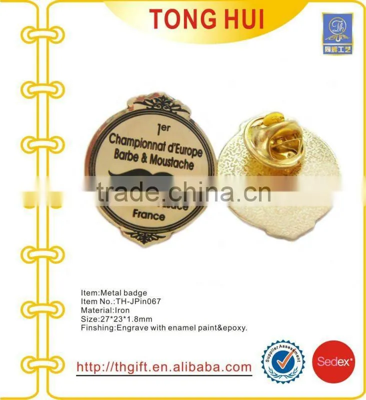 Souvenir gold metal safety pin,fashion safety pin/fashion ornaments