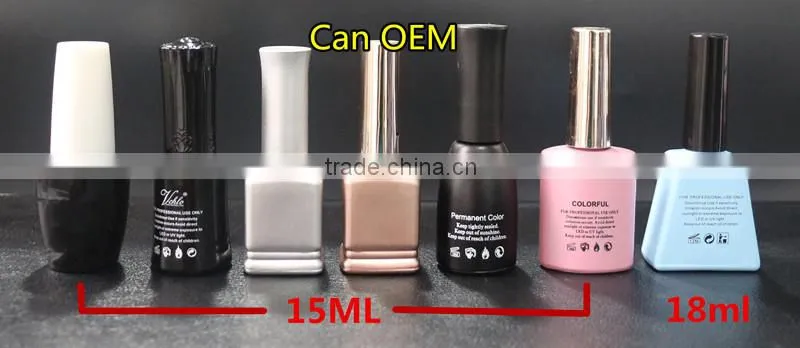 2015 fashionable color Nail art soak off UV gel nail polish colors with free sample