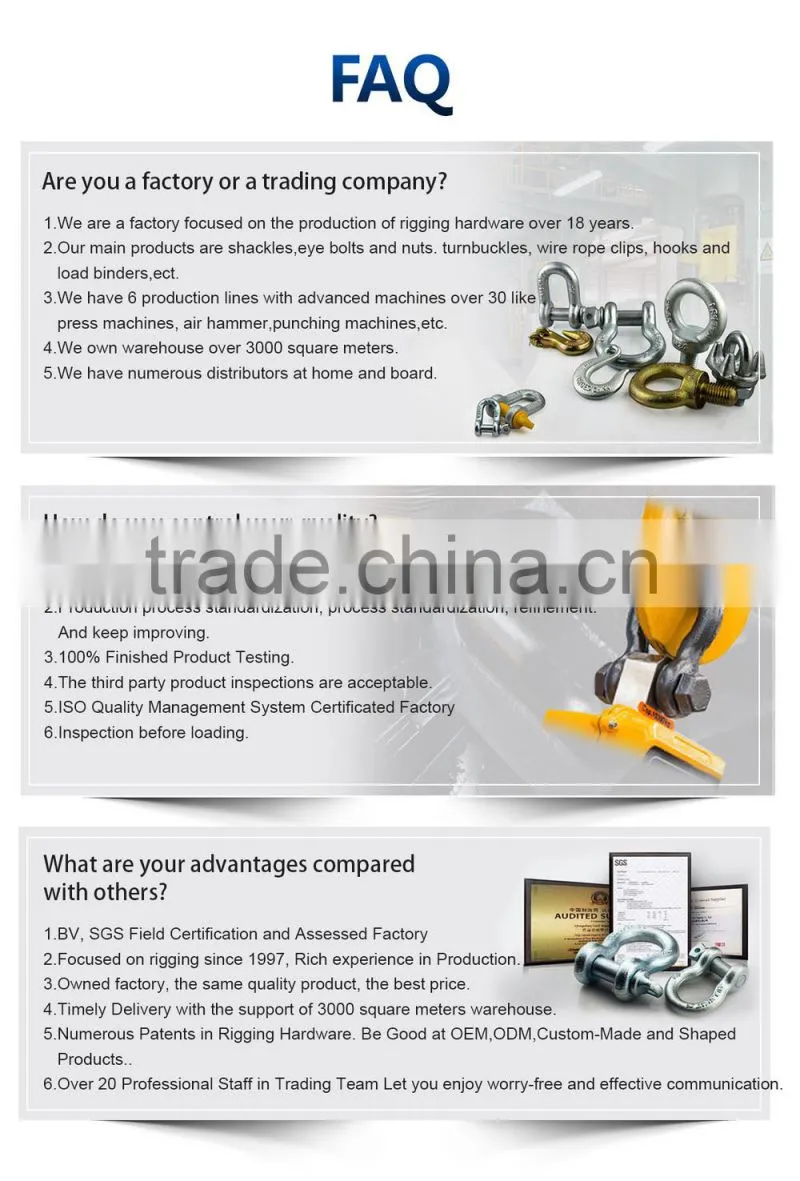 Heavy duty US type drop forged alloy steel grade 80 connector link