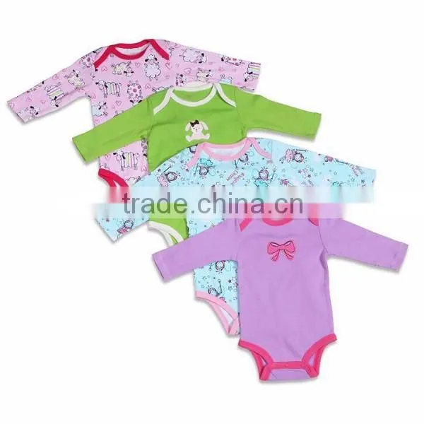 PF-MS-125 high quality 100% cotton unisex newborn baby rompers