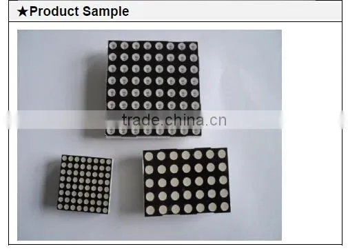 Super Bright RED Color Dip series NEWSHINE FND LED 1.9mm LED Matrix 8x8