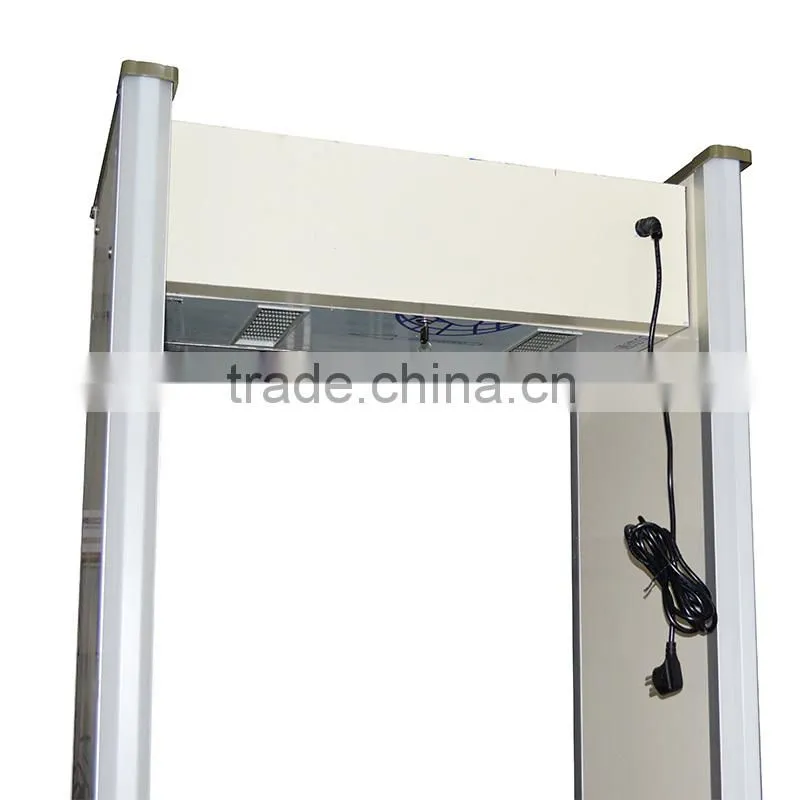 10 scanning zones walk through security gate with each zone provided with separate sensors/sensitivity levels