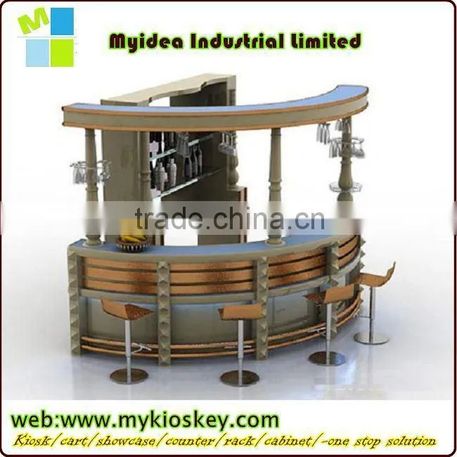 Modern Glass Wood Led Lighted Bar Counter bar counter design