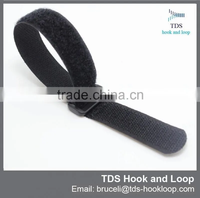 customized reusable hook and loop plastic buckle strap