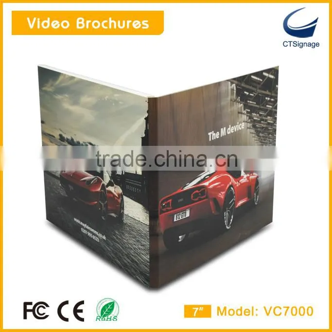 7 inch tft lcd screen sexy video books booklets brochures business cards displays vc7000