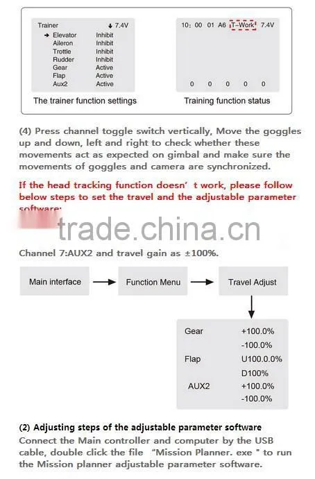 Factory supply Drone FPV glasses google glasses FPV Receiver Head Tracking GOGGLE