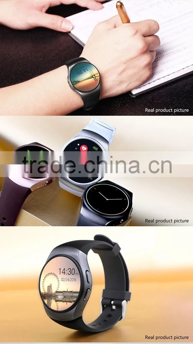 KW18 1.3 Inch TFT IPS LCD HD Bluetooth 4.0 smartphone watch with Android and IOS OS support